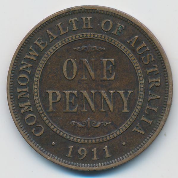 Австралия, 1 пенни (1911 г.)