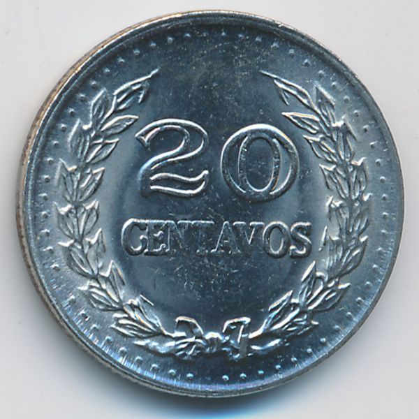Колумбия, 20 сентаво (1972 г.)
