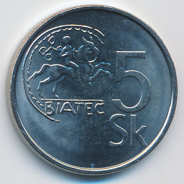 Словакия, 5 крон (2007 г.)