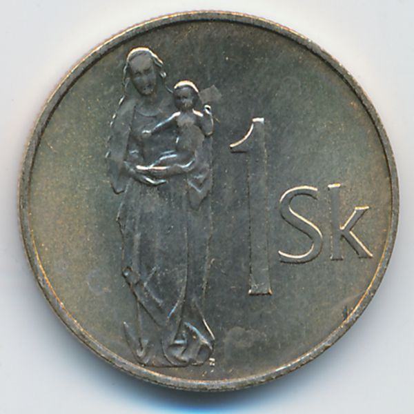Словакия, 1 крона (2007 г.)