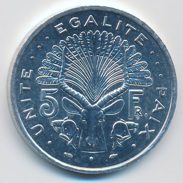 Джибути, 5 франков (1991 г.)