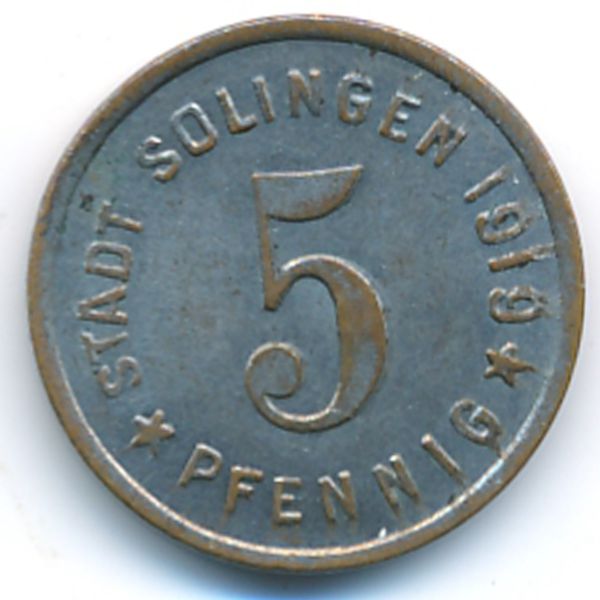 Золинген., 5 пфеннигов (1919 г.)