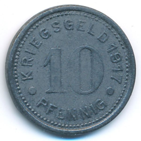 Штеркраде., 10 пфеннигов (1917 г.)