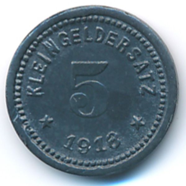 Кверфурт., 5 пфеннигов (1918 г.)