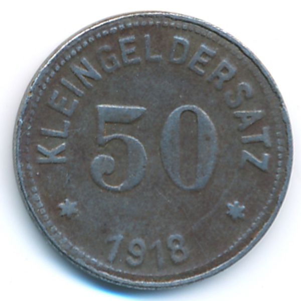 Кверфурт., 50 пфеннигов (1918 г.)