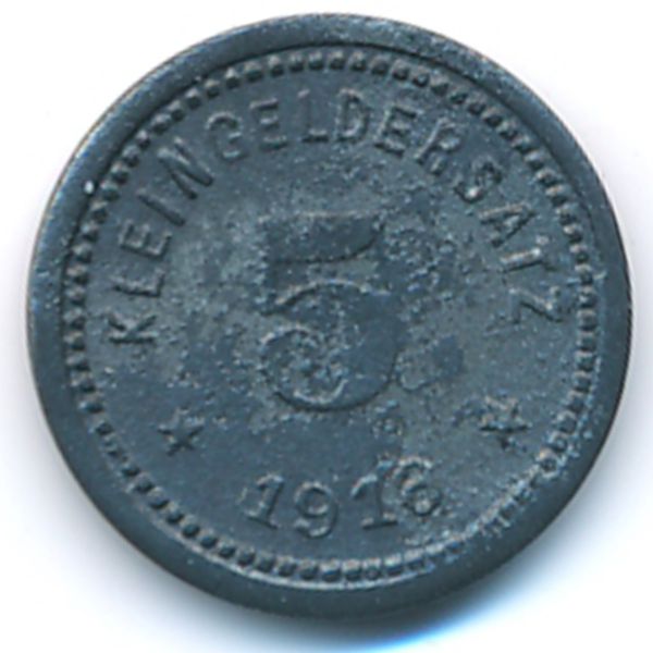 Кверфурт., 5 пфеннигов (1918 г.)