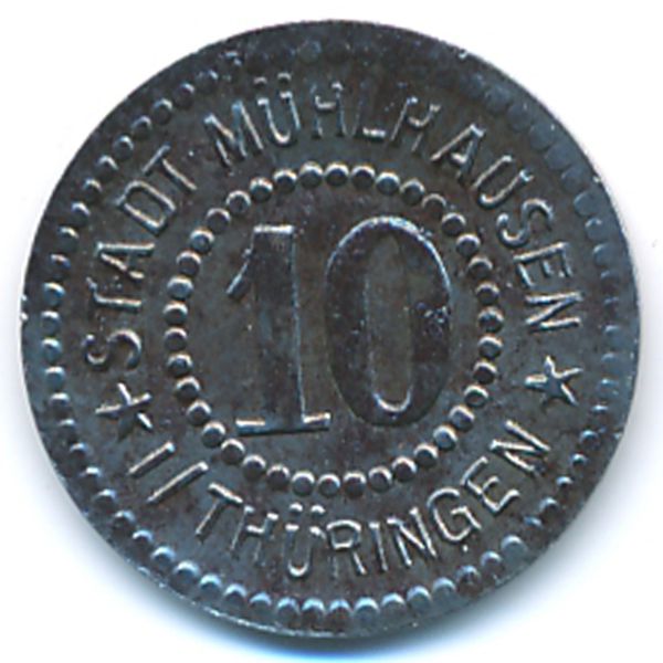 Мюльхаузен., 10 пфеннигов (1917 г.)