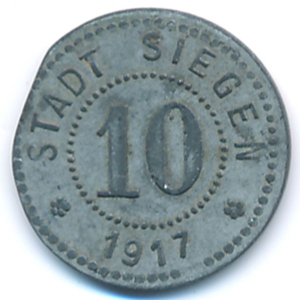 Зиген., 10 пфеннигов (1917 г.)