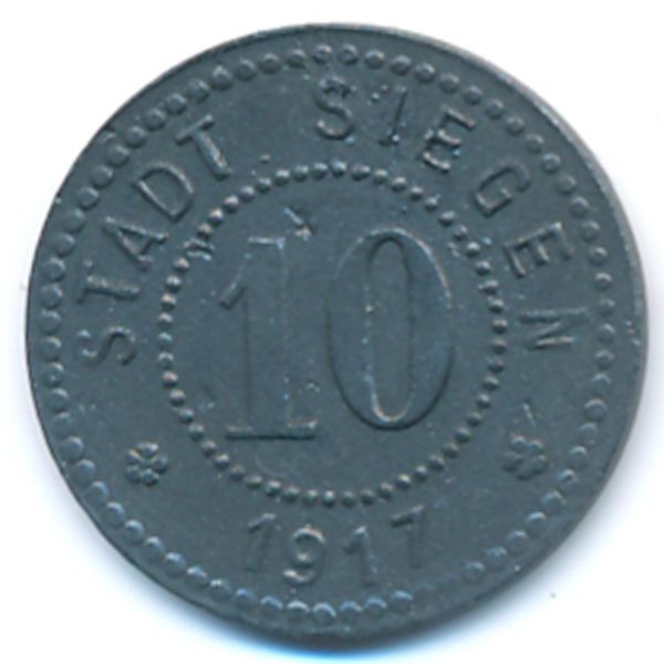 Зиген., 10 пфеннигов (1917 г.)