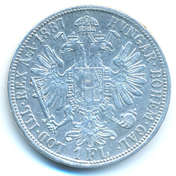 Австрия, 1 флорин (1887 г.)