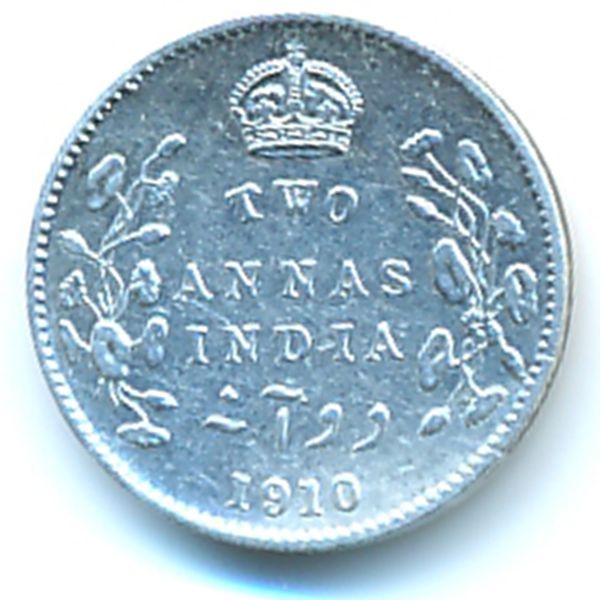 Британская Индия, 2 анны (1910 г.)