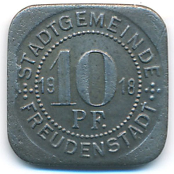 Фройденштадт., 10 пфеннигов (1918 г.)
