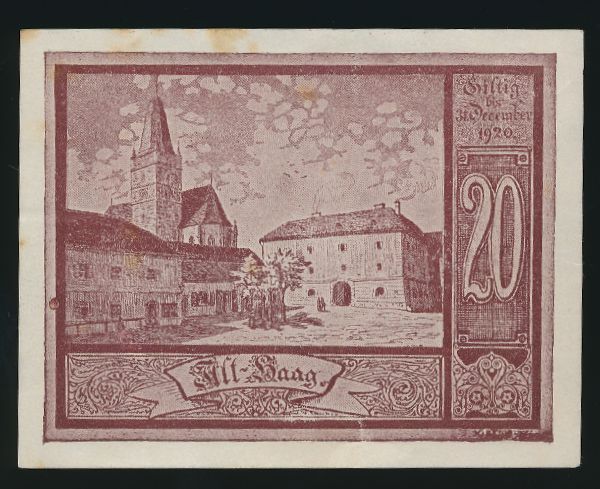 Нотгельды Австрии, 20 геллеров (1920 г.)