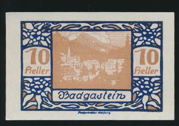 Нотгельды Австрии, 10 геллеров (1920 г.)