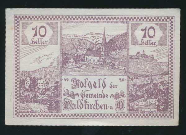 Нотгельды Австрии, 10 геллеров (1920 г.)