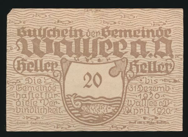 Нотгельды Австрии, 20 геллеров (1920 г.)