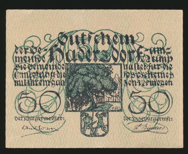 Нотгельды Австрии, 50 геллеров (1920 г.)