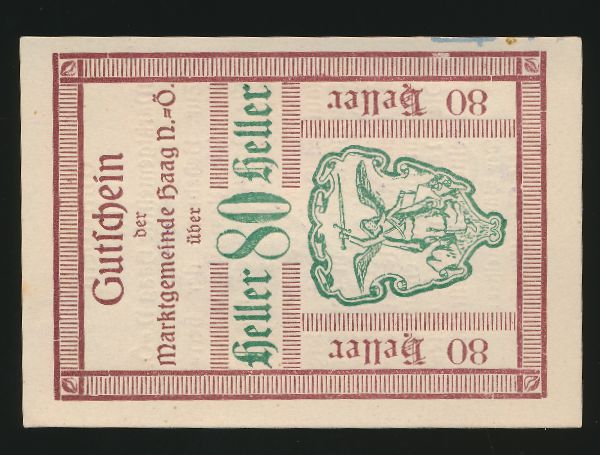 Нотгельды Австрии, 80 геллеров (1920 г.)