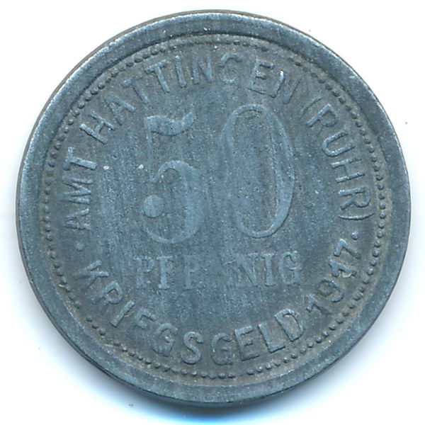 Хаттинген., 50 пфеннигов (1917 г.)