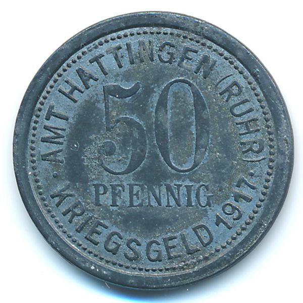 Хаттинген., 50 пфеннигов (1917 г.)
