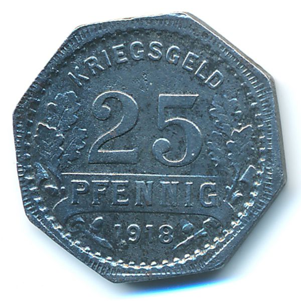 Хаттинген., 25 пфеннигов (1918 г.)