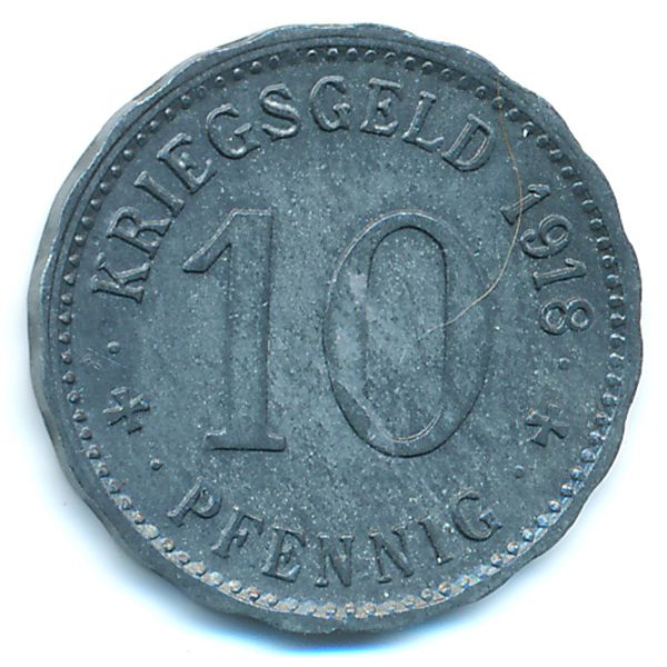 Хаген., 10 пфеннигов (1918 г.)