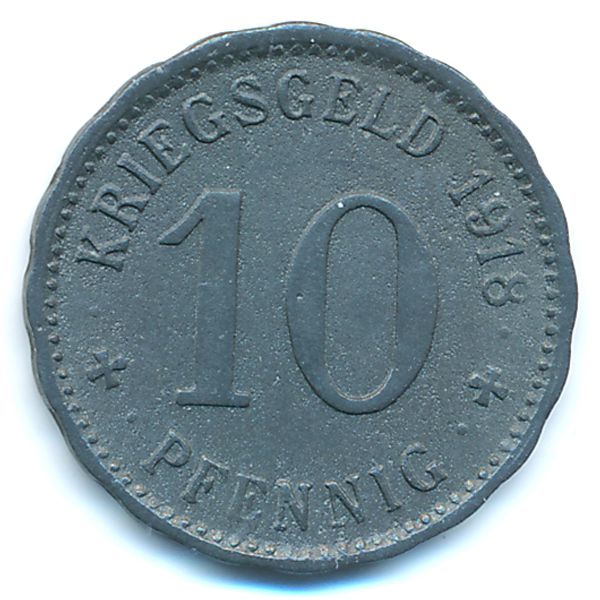 Хаген., 10 пфеннигов (1918 г.)