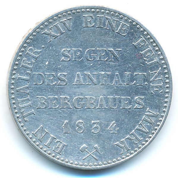 Анхальт, 1 талер (1834 г.)