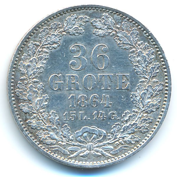Бремен, 36 грот (1864 г.)
