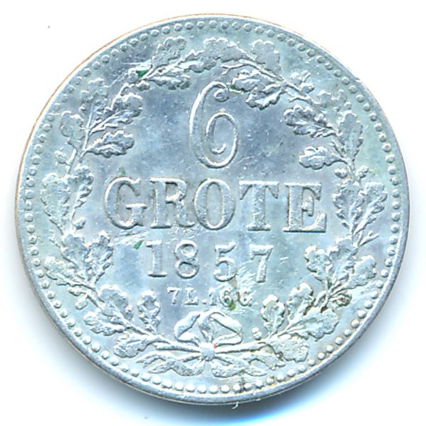 Бремен, 6 грот (1857 г.)