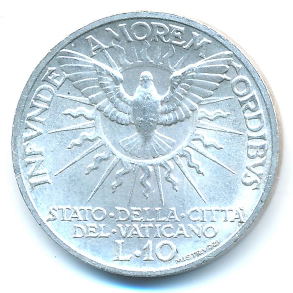 Ватикан, 10 лир (1939 г.)