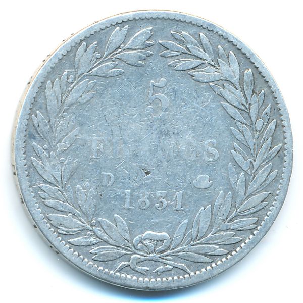 Франция, 5 франков (1831 г.)