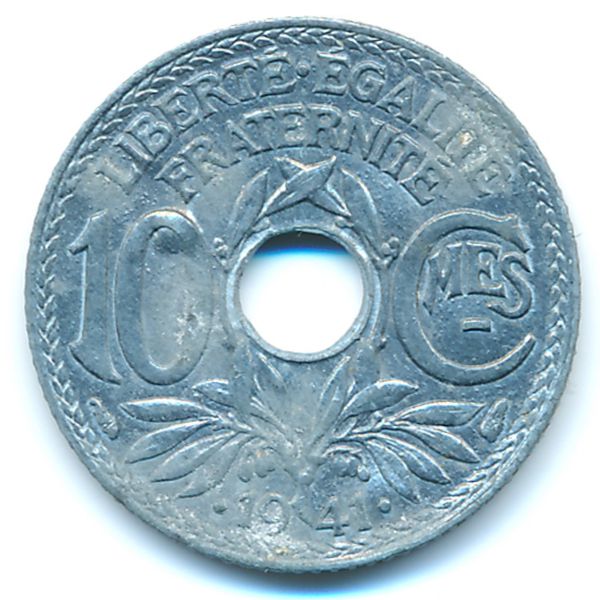 Франция, 10 сантимов (1941 г.)