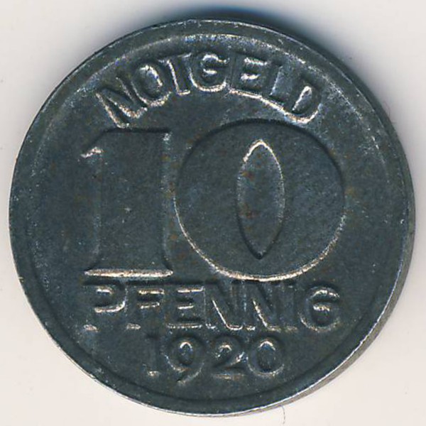 Галле., 10 пфеннигов (1920 г.)