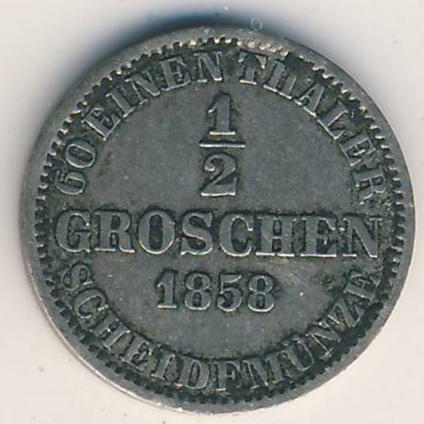Ганновер, 1/2 гроша (1858 г.)