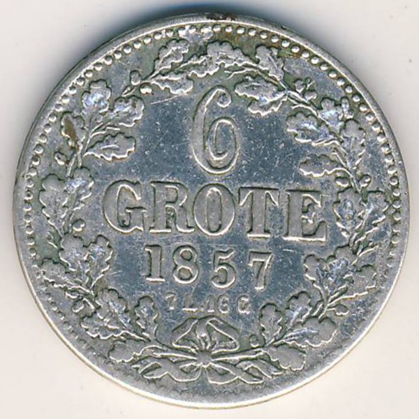 Бремен, 6 грот (1857 г.)