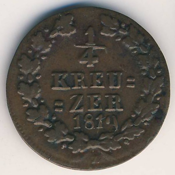 Нассау, 1/4 крейцера (1819 г.)