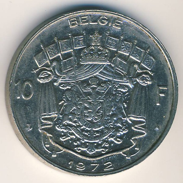 Бельгия, 10 франков (1972 г.)
