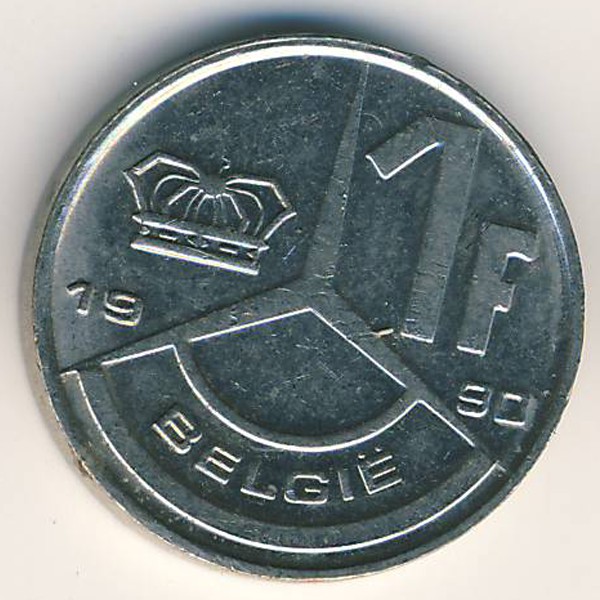 Бельгия, 1 франк (1990 г.)