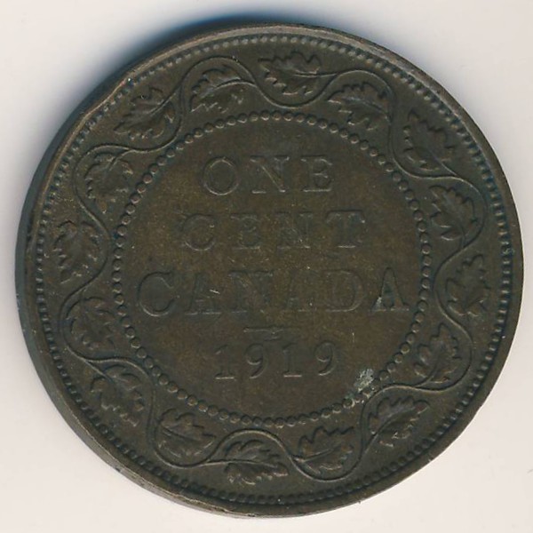 Канада, 1 цент (1919 г.)