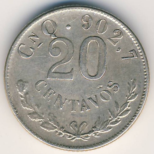 Мексика, 20 сентаво (1901 г.)