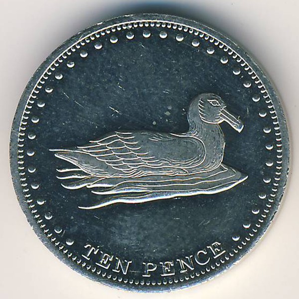 Остров Гоф., 10 пенсов (2009 г.)