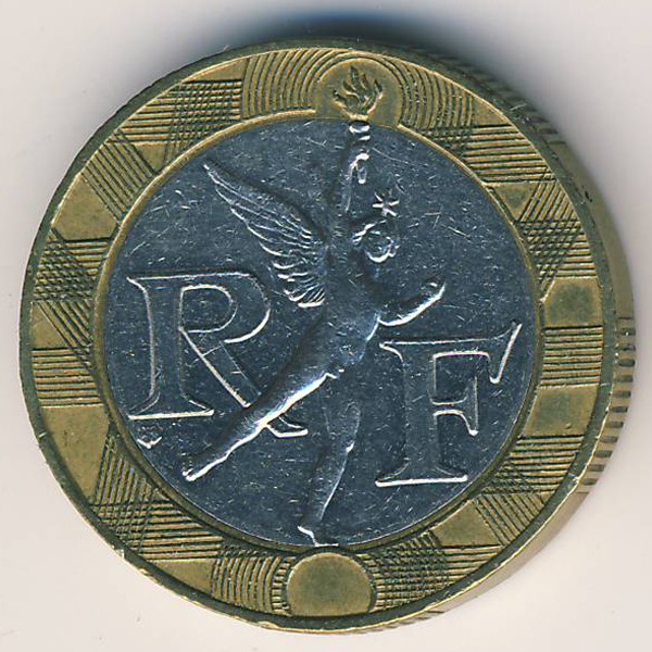 Франция, 10 франков (1990 г.)