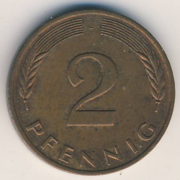 ФРГ, 2 пфеннига (1991 г.)
