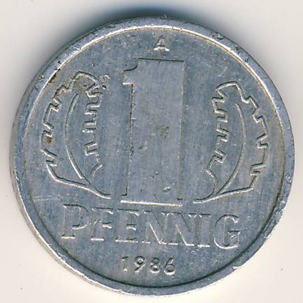 ГДР, 1 пфенниг (1986 г.)