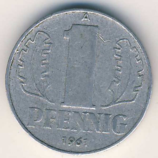 ГДР, 1 пфенниг (1961 г.)