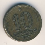 Brazil, 10 centavos, 1942–1943