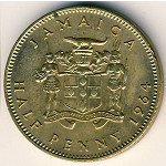 Jamaica, 1/2 penny, 1964–1966