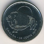 Canada, 25 cents, 2011