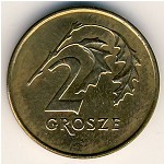 Poland, 2 grosze, 1990–2013